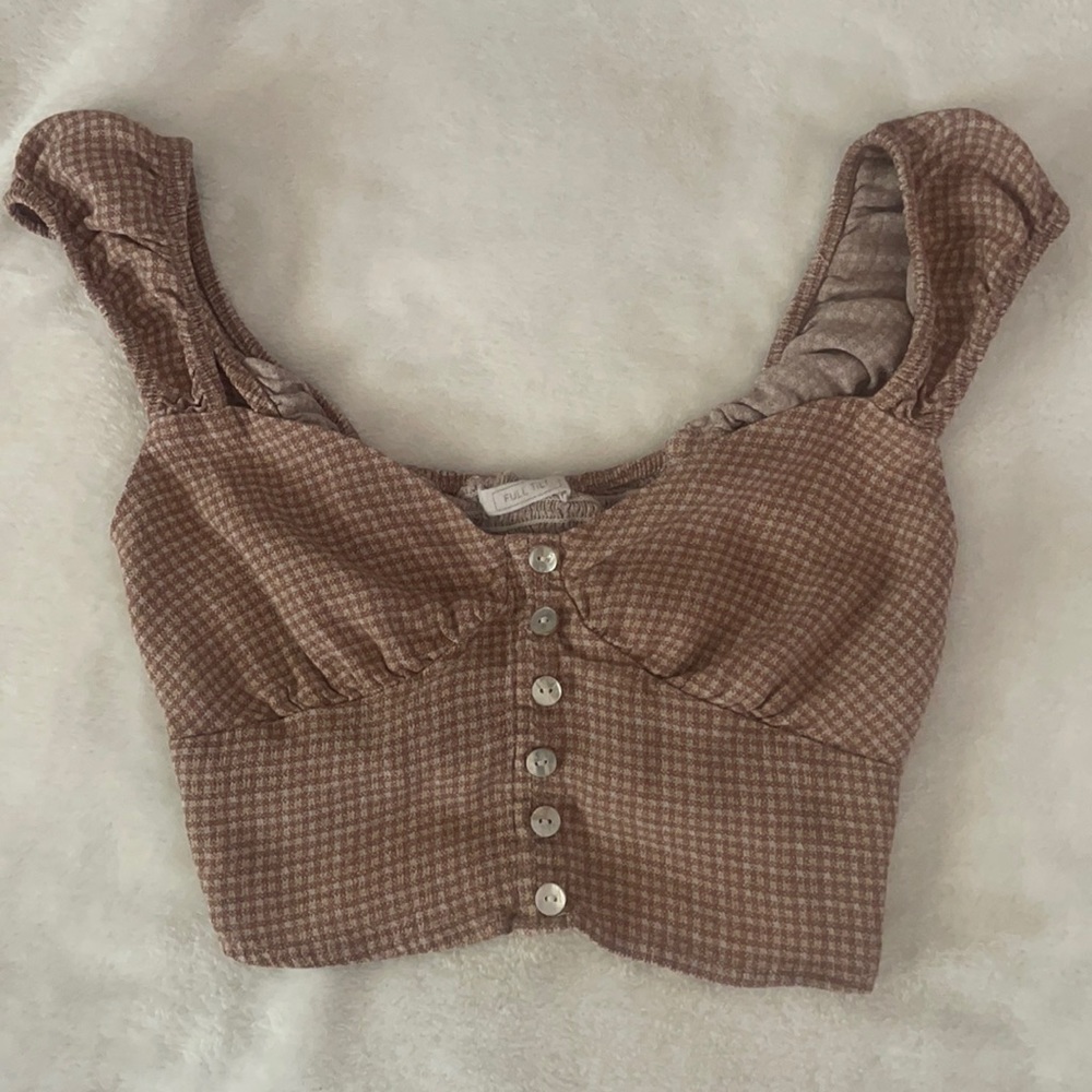 Brown Plaid CropTop